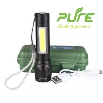 Picture of রিচার্জেবল ফ্ল্যাশলাইট টর্চ led usb পোর্টেবল টর্চ 4 মোডের মিনি ক্যাম্পিং লাইটিং - torch light