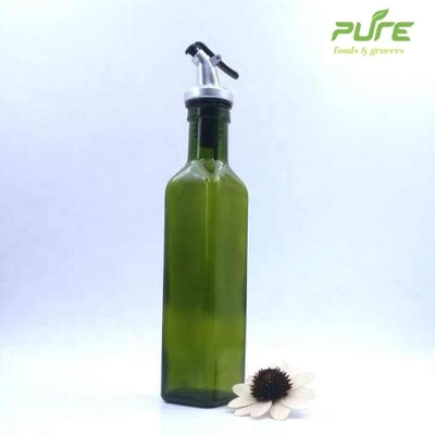 Picture of Kitchen Oil Glass Jar 500 ml, Kitchen Oil Glass Jar impressive design, Kitchen Cooking glass Cruet 500ml Oil Container Carafe Olive Oil Vinegar Clear Dispenser glass Bottle.