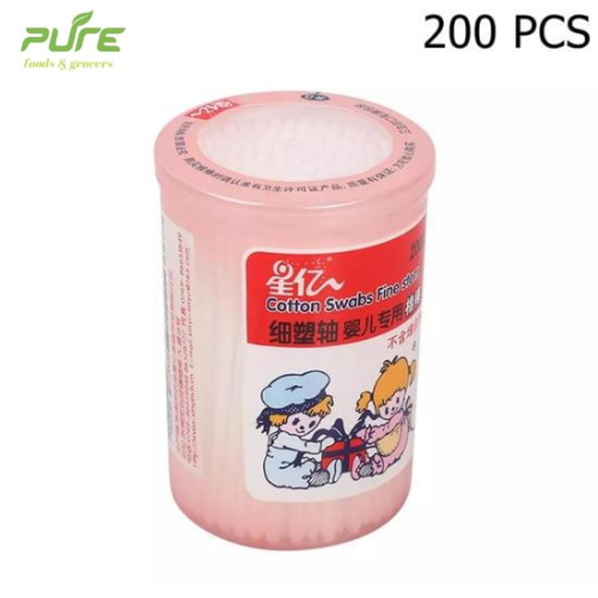 Picture of Mini Plastic Stem Cotton Bud for Newborn 200pcs