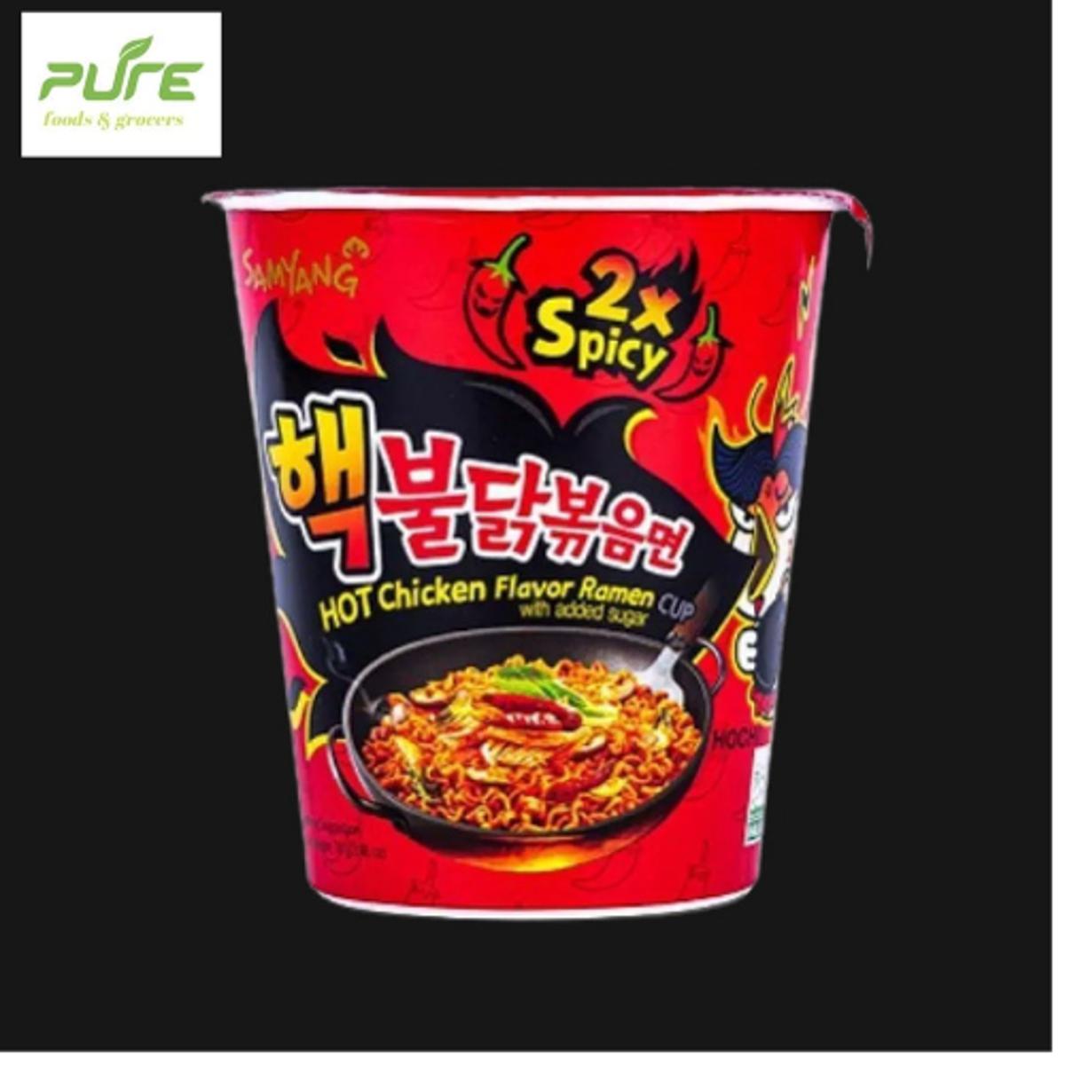 Picture of 2X Hot Chicken Cup Noodles ramen 70Gm - Korea