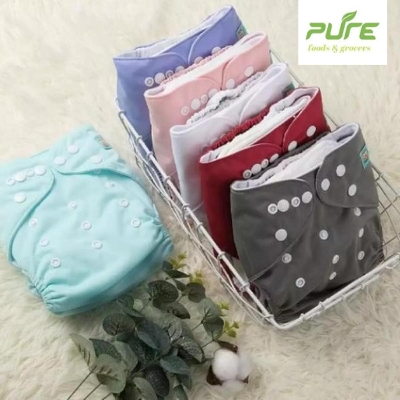 Picture of Washable Cloth Diaper for Baby -  (1 Pcs Diapers,1 Pcs Nappies)
