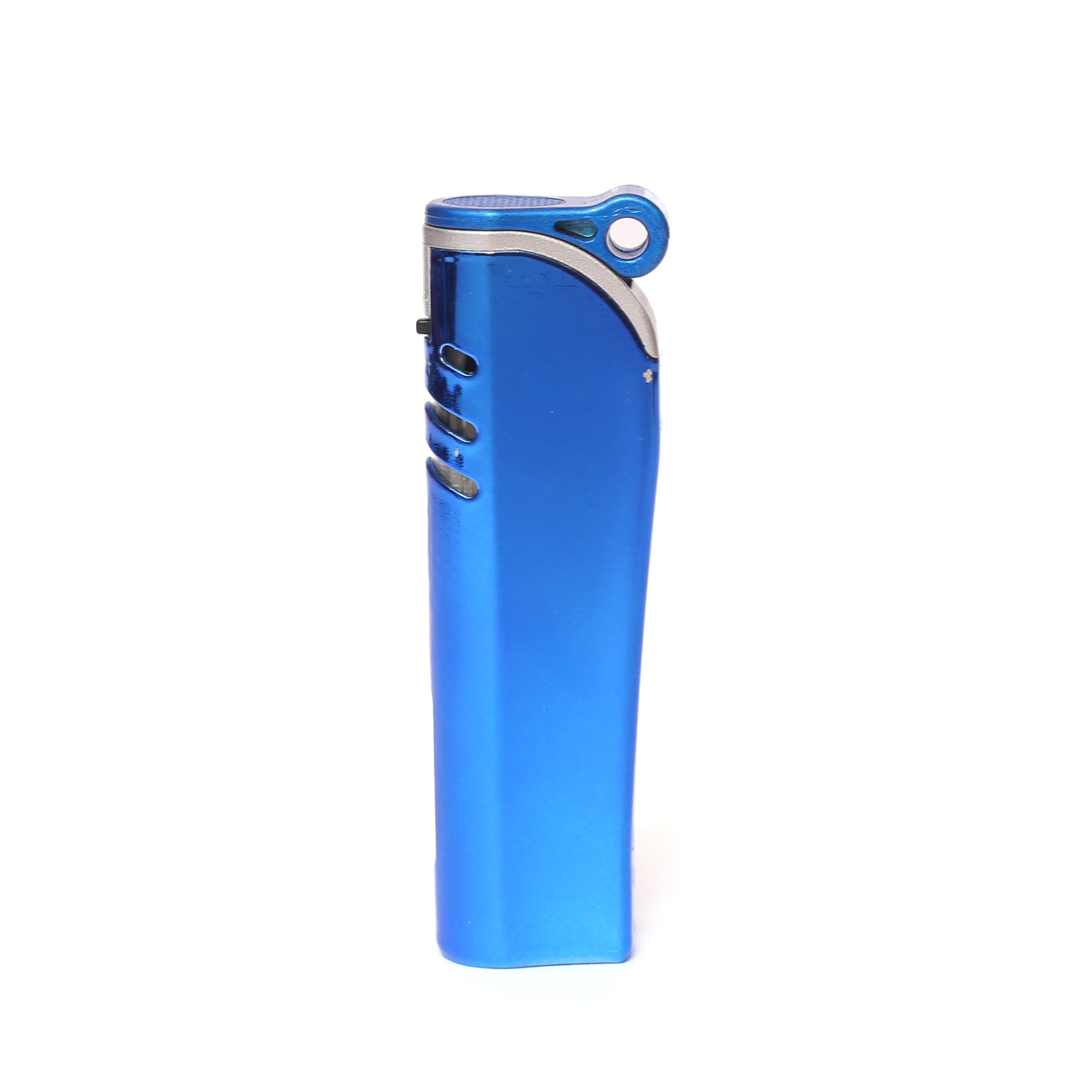 Picture of Blue Metal Turbo jet Windows Gas Lighter Windproof Gas Refillable Butane Gas Lighter Inflatable Lighter Gadgets For Men Gas Refillable