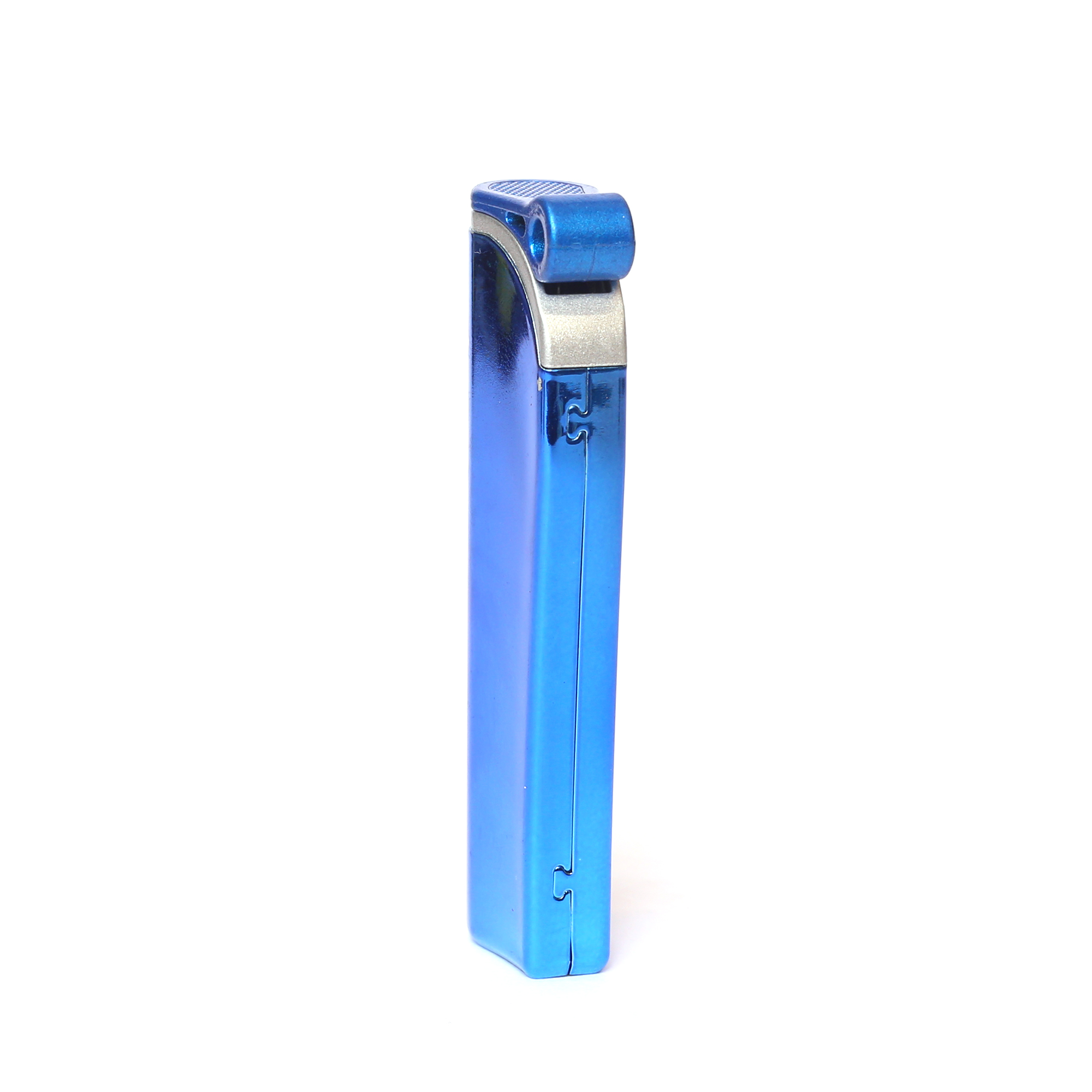 Picture of Blue Metal Turbo jet Windows Gas Lighter Windproof Gas Refillable Butane Gas Lighter Inflatable Lighter Gadgets For Men Gas Refillable
