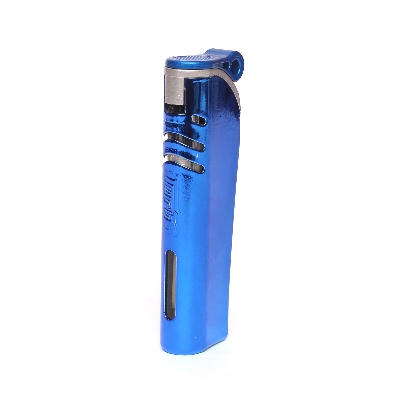 Picture of Blue Metal Turbo jet Windows Gas Lighter Windproof Gas Refillable Butane Gas Lighter Inflatable Lighter Gadgets For Men Gas Refillable