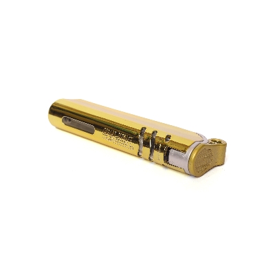 Picture of 2pcs Yellow Metal Turbo jet Windows Gas Lighter Windproof Gas Refillable Butane Gas Lighter Inflatable Lighter Gadgets For Men Gas Refillable