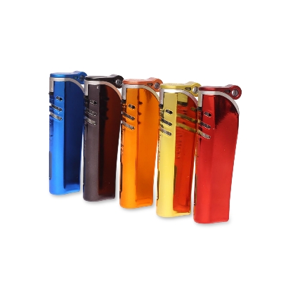 Picture of Red Metal Turbo jet Windows Gas Lighter Windproof Gas Refillable Butane Gas Lighter Inflatable Lighter Gadgets For Men Gas Refillable