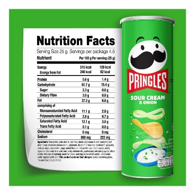 Picture of Pringles Potato Crisps - Sour Cream & Onion