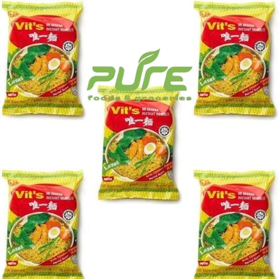 Picture of Vit's Chicken Flavour Instant Noodles 78g - Pack of 5 (390g) | Imported Malaysian Noodles | Korean Spicy Noodles | Original Chicken Flavour