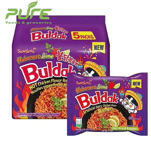 Picture of Buldak Ramen Habanero Lime 675Gm ( family Pack) - Korea