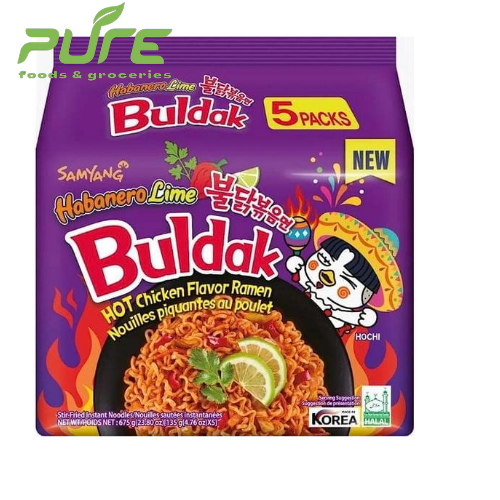 Picture of Buldak Ramen Habanero Lime 675Gm ( family Pack) - Korea