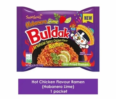 Picture of Buldak Ramen Habanero Lime 135Gm (Single Pack) - Korea