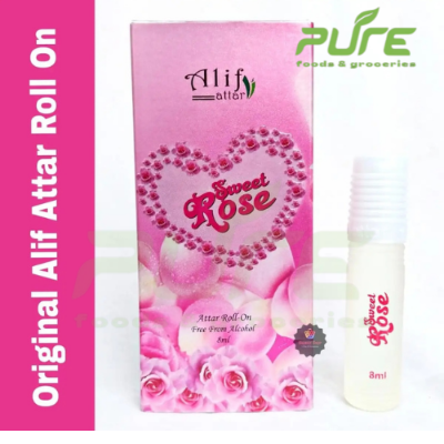 Picture of Alif Sweet Rose Attar Long Lasting Roll On Ator Non Alcoholic Perfume (হালাল) - 8ml