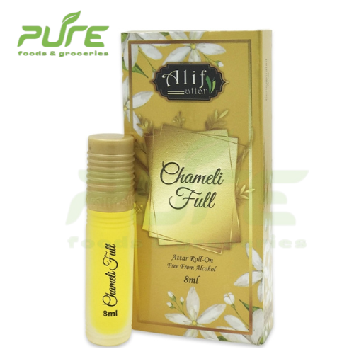 Picture of Alif Chameli Full Halal Attar - 8ml, Alif Chameli Full Attar for Men and Women Non Alcoholic Perfume Long Lasting Ator - 8ml