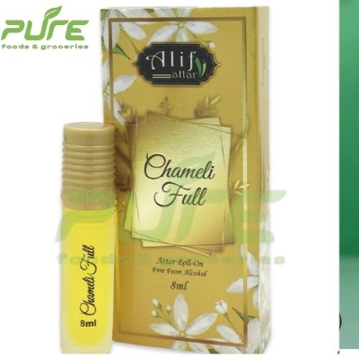 Picture of Alif Chameli Full Halal Attar - 8ml, Alif Chameli Full Attar for Men and Women Non Alcoholic Perfume Long Lasting Ator - 8ml