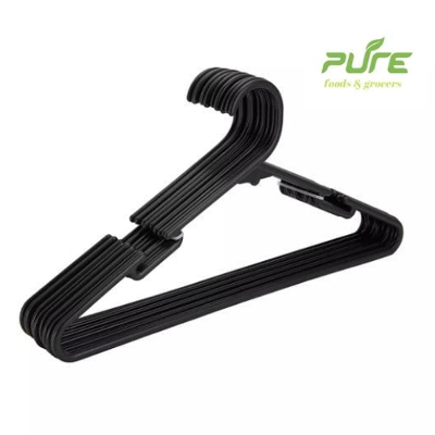 Picture of Black Plastic Hanger - 6 Piecess