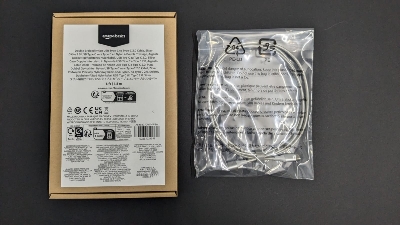 Picture of Amazon Basics USB-C to USB-C 2.0 Fast Charger Cable, Nylon Braided Cord, 480Mbps Speed, USB-IF Certified, for Apple iPhone 15, iPad, Samsung Galaxy, Tablets, Laptops, 6 Foot, Silver