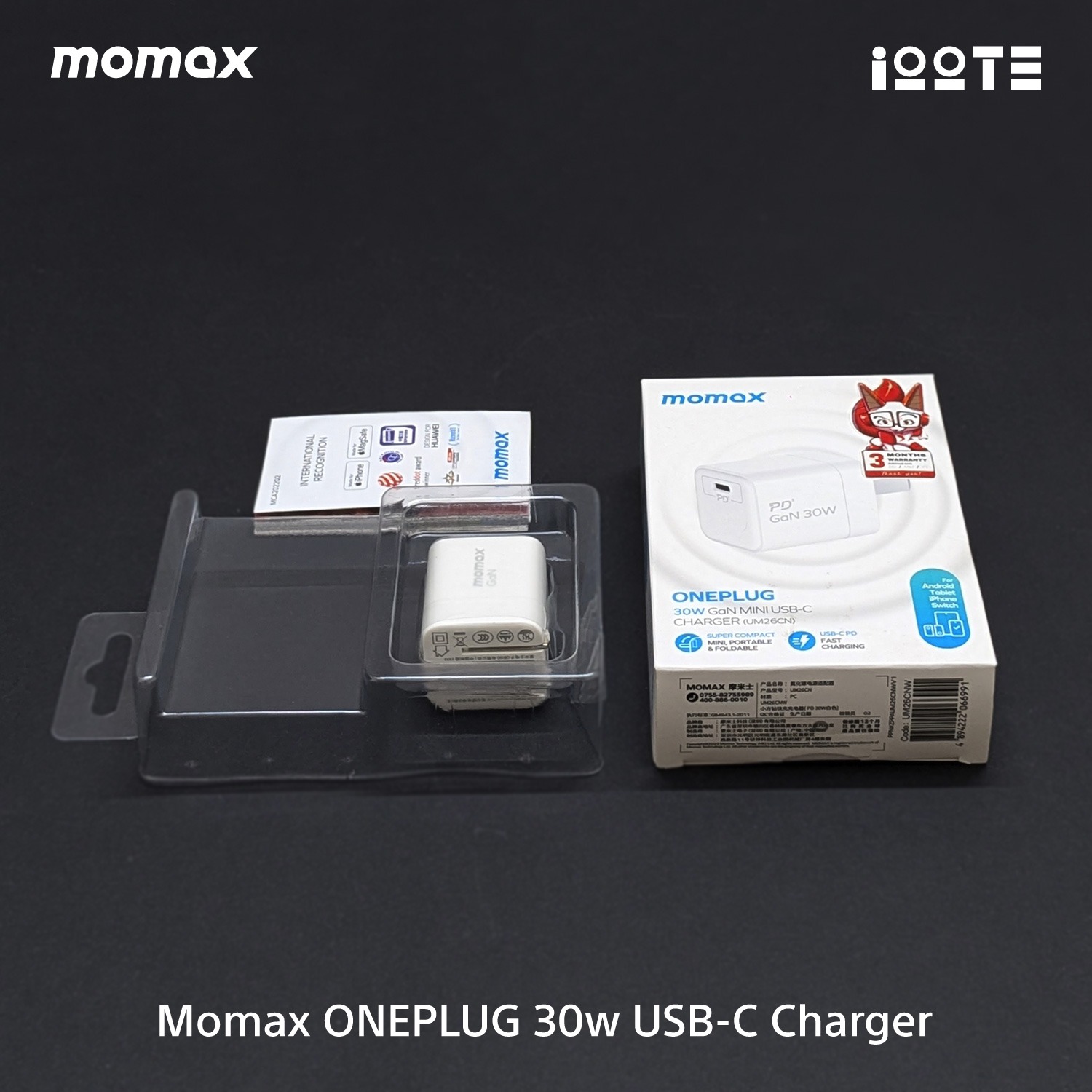 Picture of Momax ONEPLUG 30w GaN Charger (UM26CN)