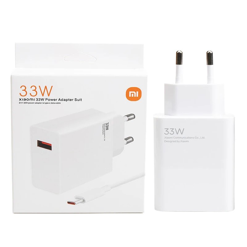 Picture of Xiaomi 33W  Turbo Fast Charger Adapter with Type C Cable Power Adapter Suit (MDY-11-EZ)  EU