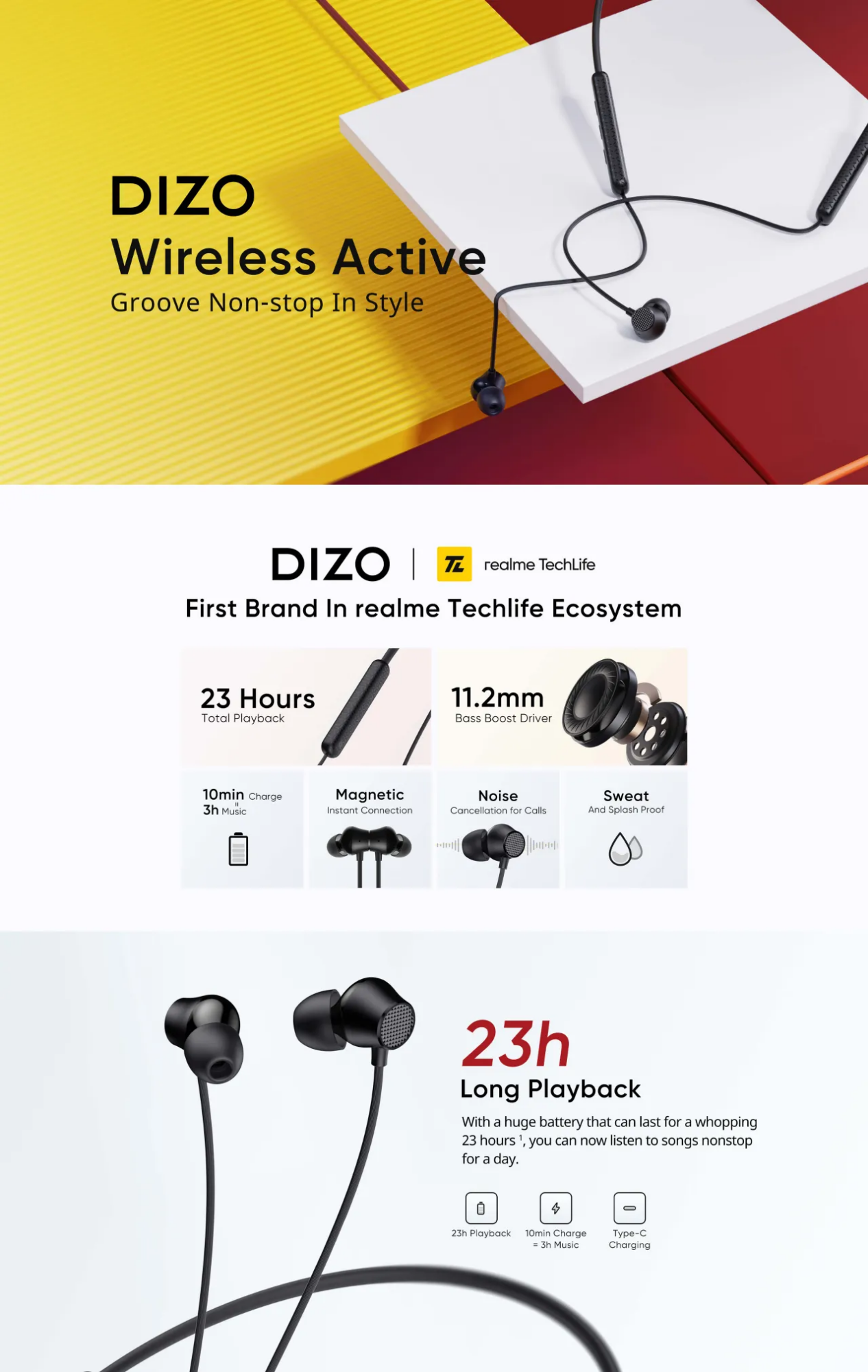 Picture of DIZO Wireless Active Bluetooth Neckband DA2251