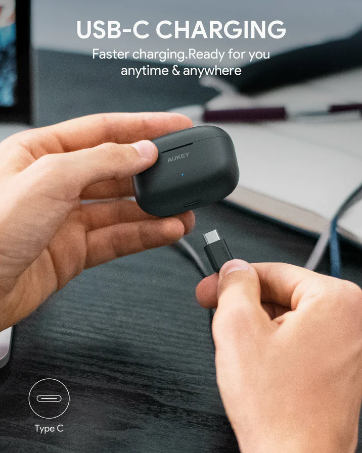 Picture of AUKEY [Germany] 🇩🇪 EP-T27 Soundstream Wireless Earbuds Noise Cancelling IPX7 Waterproof