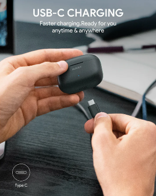 Picture of AUKEY [Germany] 🇩🇪 EP-T27 Soundstream Wireless Earbuds Noise Cancelling IPX7 Waterproof