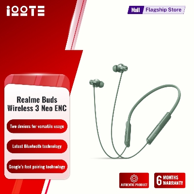 Picture of Realme Buds Wireless 3 Neo ENC Neckband | Bluetooth version 5.4 | 32 Hours Playback, Fast Charge 10 mins Charge for 6 hrs Playback