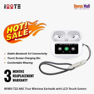 Picture of WiWU T22 ANC True Wireless Earbuds with LCD Touch Screen