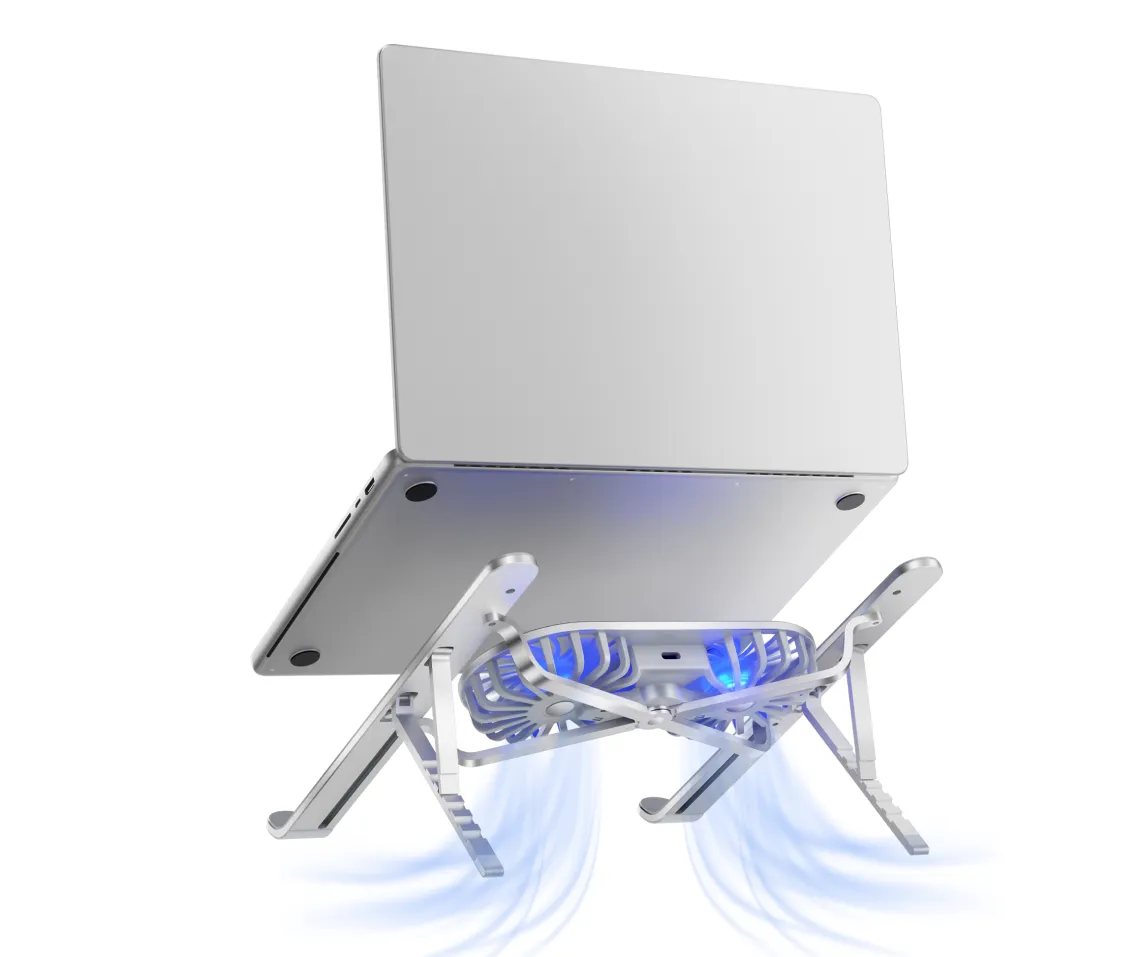 Picture of WiWu S400 Pro Folding Adjustable Aluminium Laptop Stand with Cooling Fan