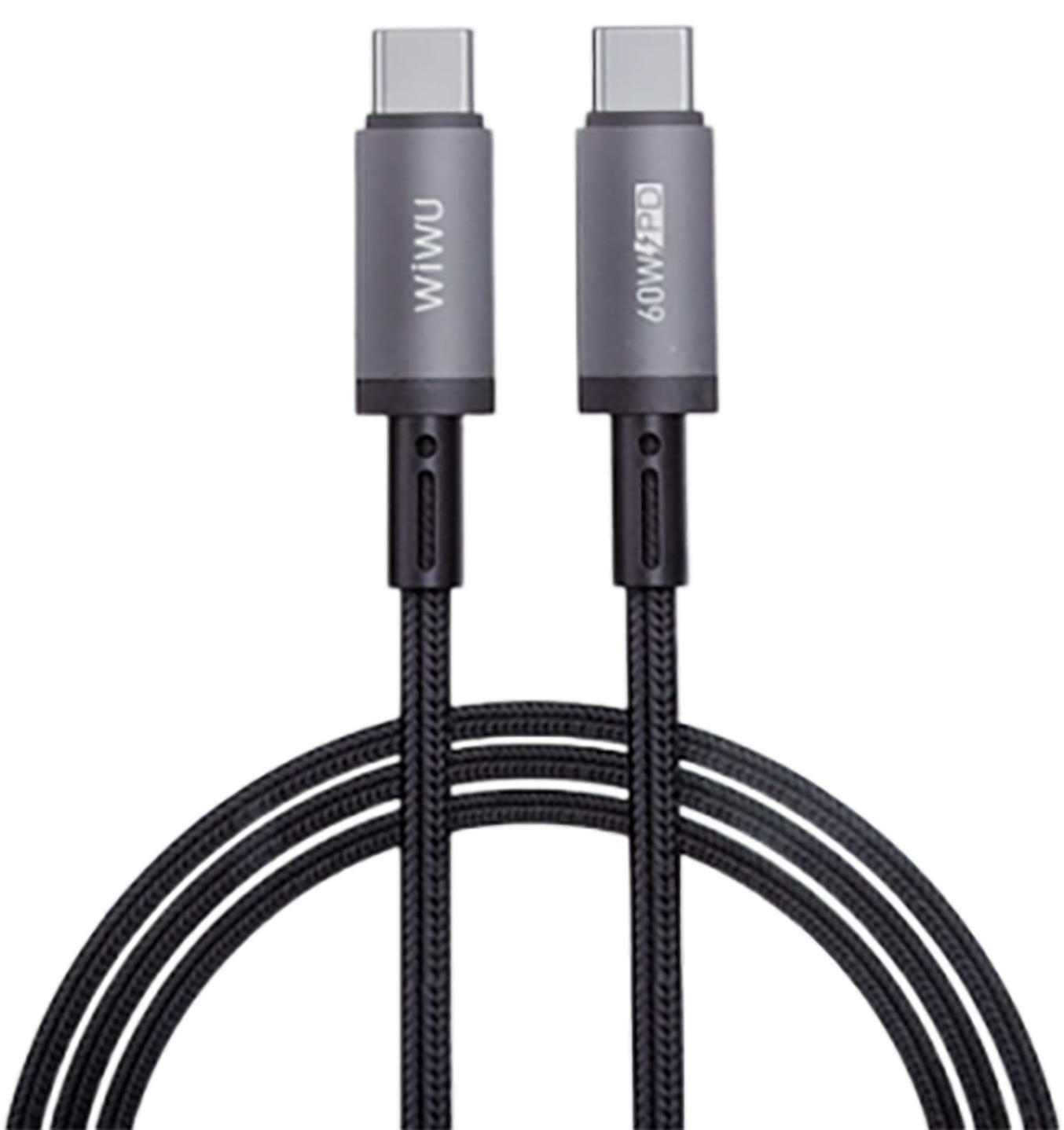 Picture of WiWU 1M Aluminum alloy Nylon braided TITAN LINK Series Charging Cable with 60W USB-C to C #Wi-C057