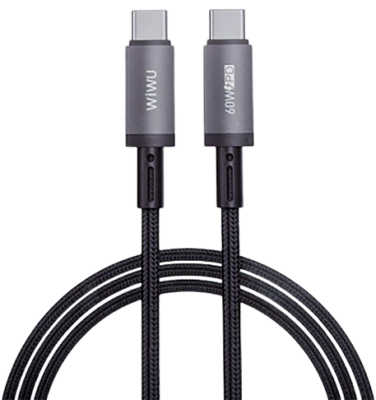 Picture of WiWU 1M Aluminum alloy Nylon braided TITAN LINK Series Charging Cable with 60W USB-C to C #Wi-C057