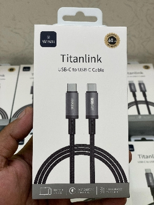 Picture of WiWU 1M Aluminum alloy Nylon braided TITAN LINK Series Charging Cable with 60W USB-C to C #Wi-C057