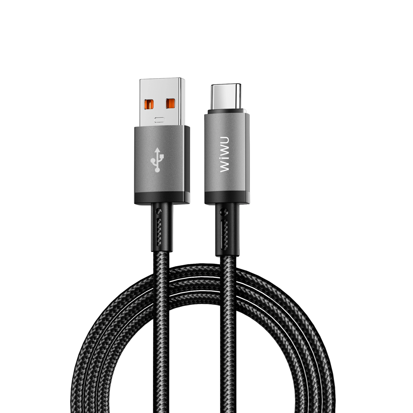 Picture of WiWU 1M Aluminum alloy Nylon braided TITAN LINK Series Charging Cable with USB-A to Type C #Wi-C054
