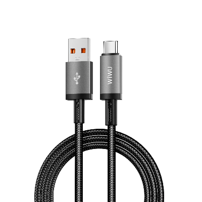 Picture of WiWU 1M Aluminum alloy Nylon braided TITAN LINK Series Charging Cable with USB-A to Type C #Wi-C054