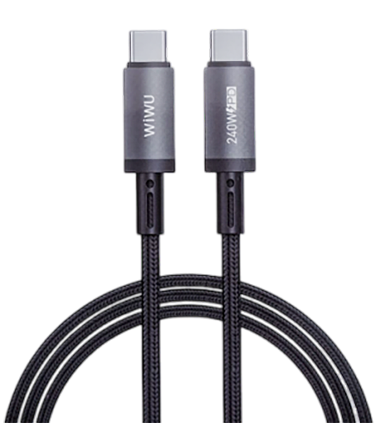 Picture of WiWU 1M Aluminum alloy Nylon braided TITAN LINK Series Charging Cable with 240W USB-C to C #Wi-C058
