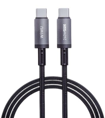 Picture of WiWU 1M Aluminum alloy Nylon braided TITAN LINK Series Charging Cable with 240W USB-C to C #Wi-C058