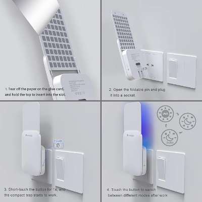 Picture of Mosalogic Sticky Glue Cards Refills (10 Pack) – Non-Toxic Fly Traps for Fruit Flies, Moths, Gnats – Safe for Kids & Pets [NO DEVICE]