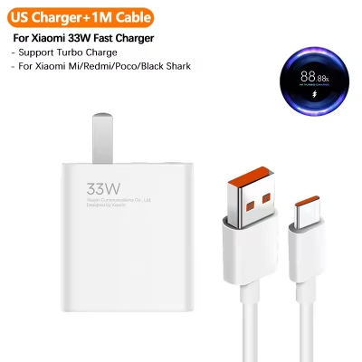 Picture of Xiaomi 33W Turbo Fast Charger Adapter with Type C Cable Power Adapter Suit