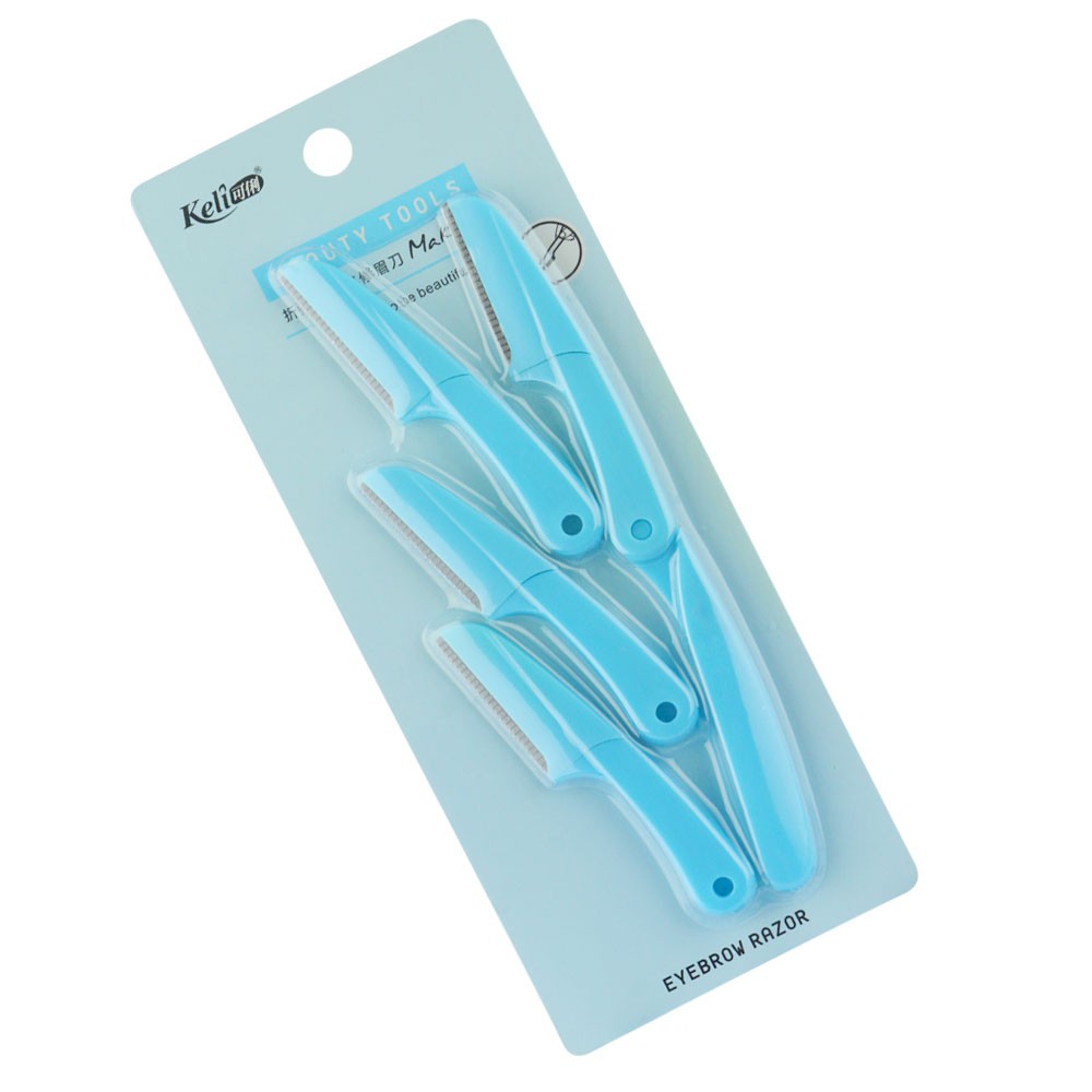 Picture of keli 4pcs Foldable Eyebrow Facial Hair Removal, Shaper, and Trimmer in New Design - Blue