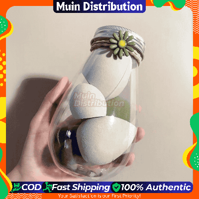 Picture of 6 piece Beauty Blender Makeup Puff Set With Cute bottle - Makeup Sponge Puff set - Green Color Set