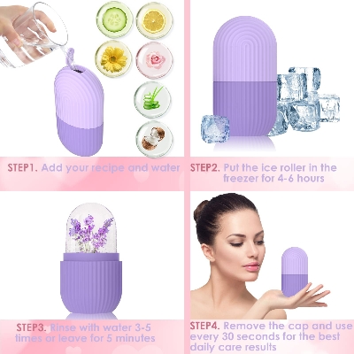 Picture of Ice Roller (Purple) for Neck, Face & Eyes Massager | Face and Eye Puffiness