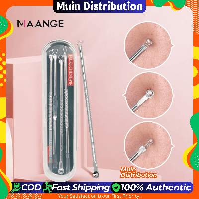 Picture of 4pcs/set Blackhead Comedone Acne Pimple Blackhead Remover Tool Spoon for Face Skin Care Tool Needles Facial Pore Cleaner - skin care tools