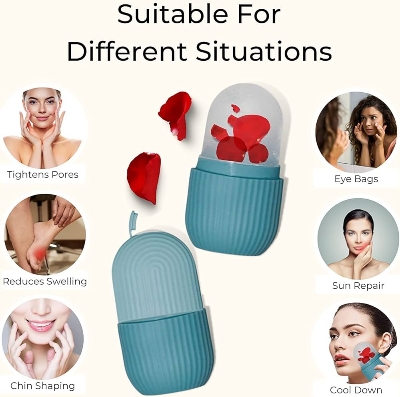 Picture of Ice Roller (Blue Color) for Neck, Face & Eyes Massager | Face and Eye Puffiness