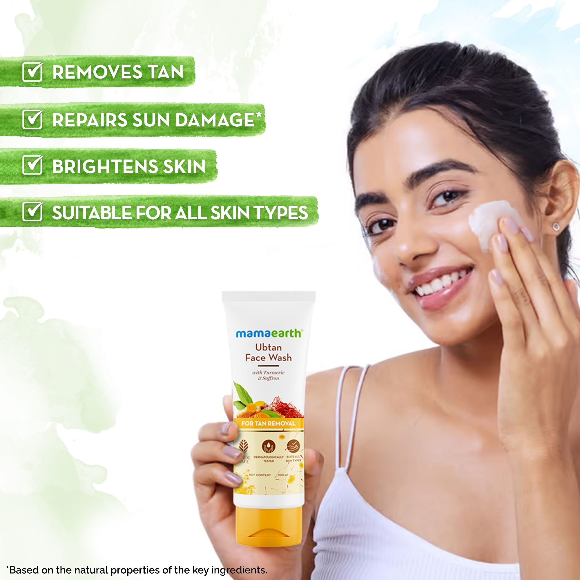 Picture of Mamaearth Ubtan Face Wash with Turmeric & Saffron for Tan Removal – 100ml