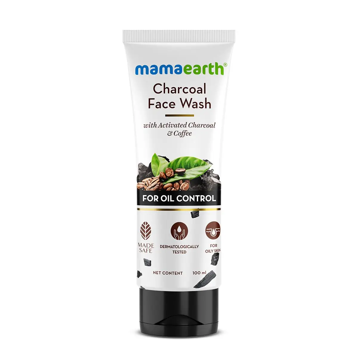 Picture of Mamaearth Charcoal Face Wash with Activated Charcoal and Coffee for Oil Control – 100 ml