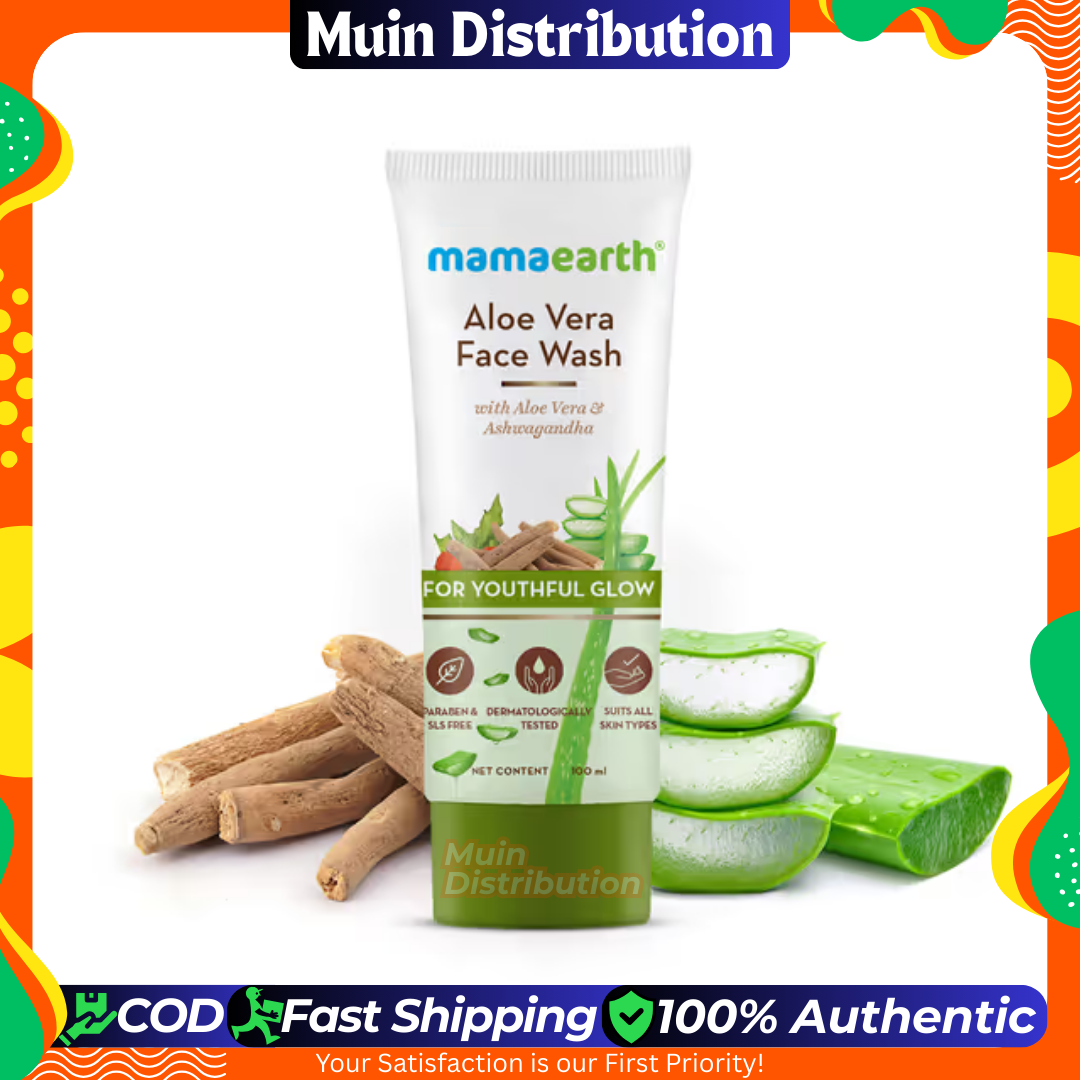 Picture of Mamaearth Aloe Vera Face Wash with Aloe Vera & Ashwagandha for a Youthful Glow - 100 ml