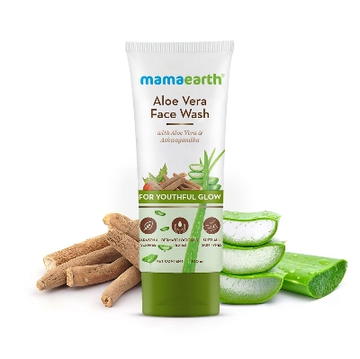 Picture of Mamaearth Aloe Vera Face Wash with Aloe Vera & Ashwagandha for a Youthful Glow - 100 ml