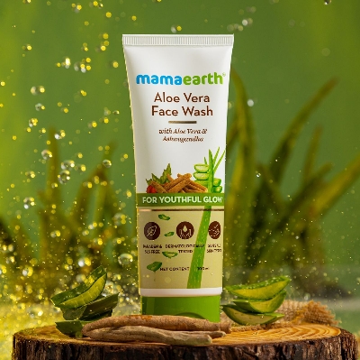 Picture of Mamaearth Aloe Vera Face Wash with Aloe Vera & Ashwagandha for a Youthful Glow - 100 ml
