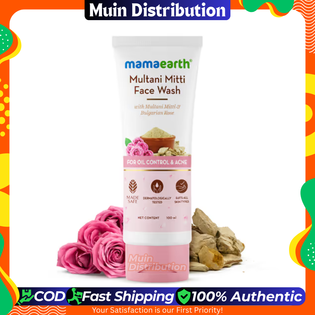 Picture of Mamaearth Multani Mitti Face Wash with Multani Mitti & Bulgarian Rose For Oil Control & Acne - 100 ml