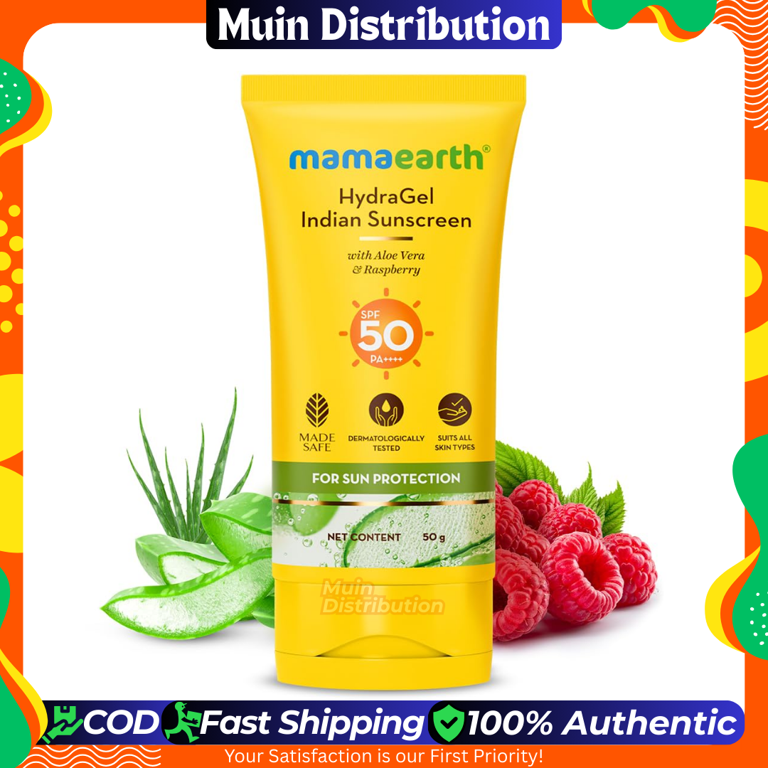 Picture of Mamaearth Hydragel Indian Sunscreen With Aloe Vera And Raspberry For Sun Protection - 50gm