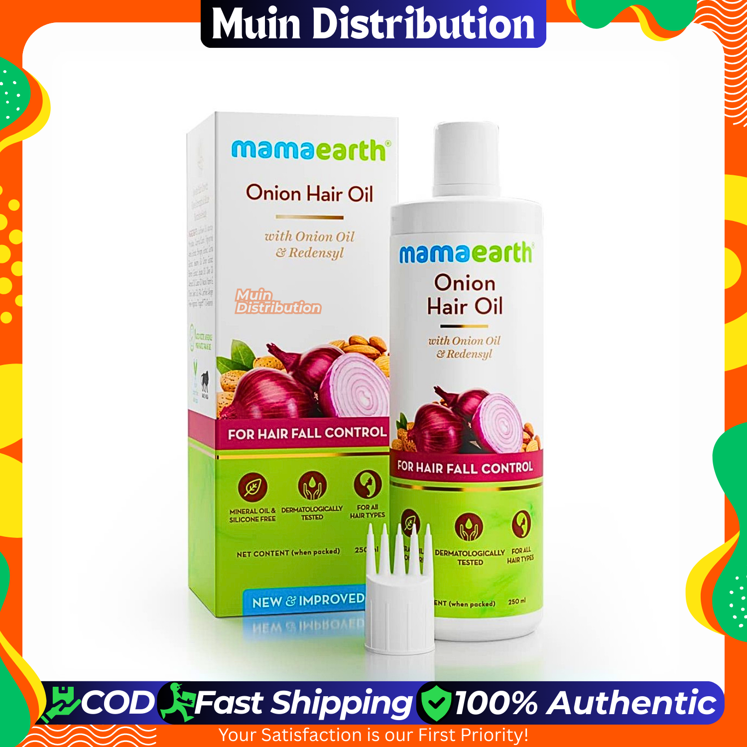 Picture of Mamaearth Onion Hair Oil for Hair Growth & Hair Fall Control with Onion Oil & Redensyl - 250ml